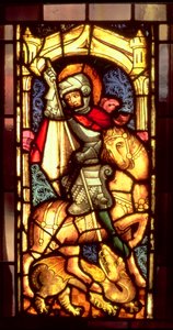 Vitrail représentant Saint Georges et le Dragon de Cologne, c.1300 - Unbekannt Unbekannt