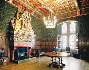 La salle à manger, château de Cardiff, Pays de Galles