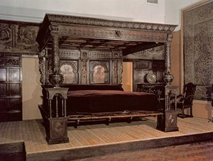 Le Grand Lit de Ware, chêne sculpté, 1580 - Unbekannt Unbekannt