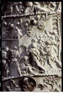 Colonne Trajane, construite pour célébrer la victoire sur les Daces, 113 AD (détail) - Unbekannt Unbekannt
