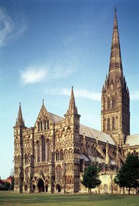 Vue de la cathédrale de Salisbury depuis le sud-ouest, 1220-58 - Unbekannt Unbekannt