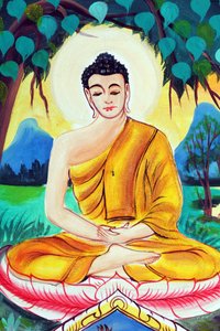 Temple bouddhiste Wat Inpeng. Peinture représentant l
