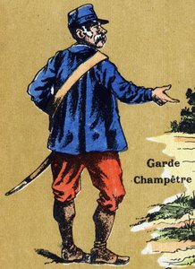 Un garde champêtre. Alphabet illustré. Imageries réunies à Jarville-Nancy, début du 20ème siècle. Dim: 40 x 29 cm - Unbekannt