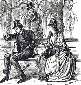 Un couple pratiquant la chiromancie.
