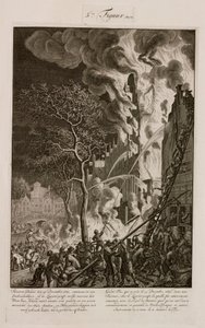 Un incendie dans une raffinerie de sucre, Amsterdam, Hollande, 29 décembre 1669 - Unbekannt