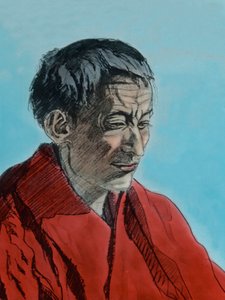 Un noble Lama - Unbekannter Künstler