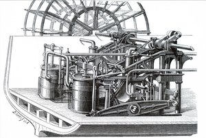 Un moteur à levier coulissant