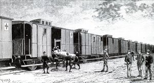 Un blessé transporté à bord d