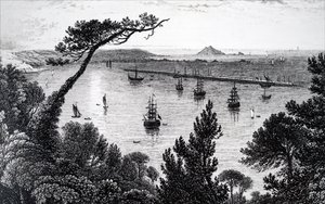 Vue du port de Plymouth - Unbekannt