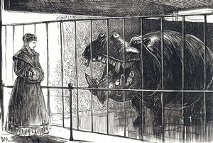 Une femme aux jardins de la Société zoologique de Regent