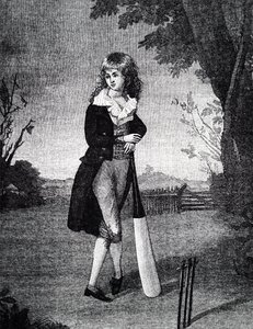 Un jeune joueur de cricket