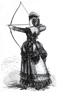 Une jeune fille pratiquant le tir à l