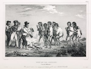 Aborigènes avec des bibelots occidentaux, Nouvelle-Hollande