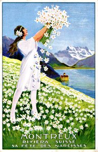 Publicité pour le Festival des Narcisses de Montreux - Unbekannter Künstler
