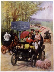 Publicité de Wilhio pour les automobiles de Dion Bouton France fin du 19e siècle - Unbekannter Künstler