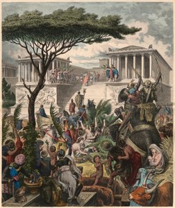 Grèce antique : Autel de Pergame, célébration de la victoire du roi Attalide Eumène II sur les ennemis galates