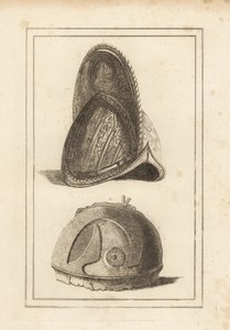 Ancien casque morion vénitien orné de trophées militaires, et un ancien casque romain trouvé à Cannes - Unbekannt