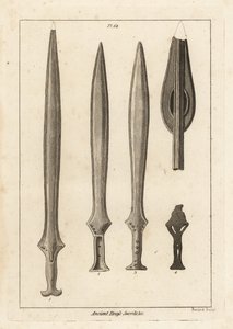 Épées anciennes en laiton