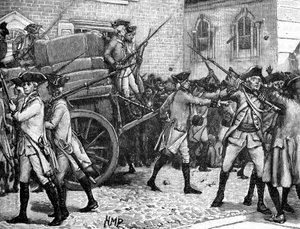 Escorte armée pour le papier timbré, New York - Unbekannter Künstler
