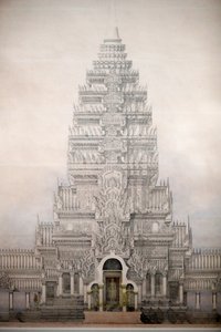 Musée des civilisations asiatiques, Angkor, Exploration de la ville sacrée du Cambodge, Vue de face des trois premières enceintes d