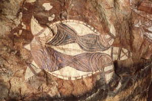 Peintures rupestres aborigènes, Kakadu National Park, Nourlangie Rock, Territoire du Nord, Australie