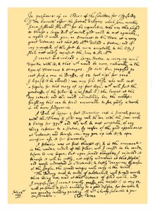 Autographe : Sir Christopher Wren