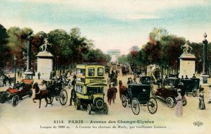 Avenue des Champs-Élysées, Paris, vers 1900 - Unbekannter Künstler