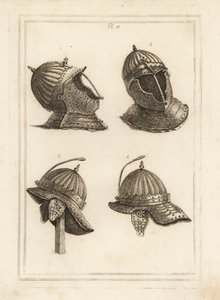 Casque de bar 1,2, et casque du duc de Monmouth avec un ressort pour soutenir un panache - Unbekannt