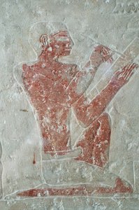 Bas-relief au musée égyptien du Caire : écrivain, Le Caire, Égypte - Unbekannt
