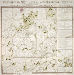 Carte de la bataille de Waterloo - Unbekannter Künstler