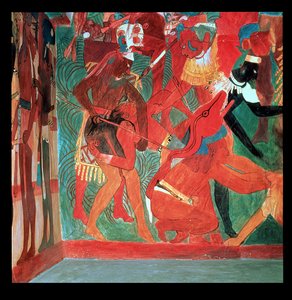 Scène de bataille représentée dans la salle 2 du Temple Peint à Bonampak, Maya, Période Classique Tardive, c.800 - Unbekannter Künstler
