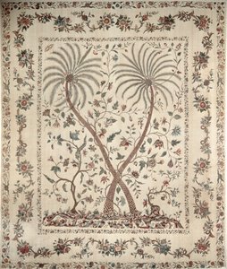 Couvre-lit avec motifs de palmier de la côte sud de Coromandel, vers 1770 - Unbekannt