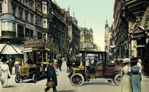 Scène de rue à Berlin, début du XXe siècle (carte postale) - Unbekannter Künstler