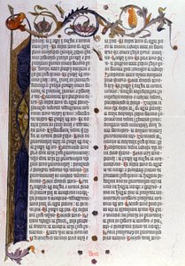 Page de la Bible 36 lignes de Gutenberg, Mayence - Unbekannter Künstler