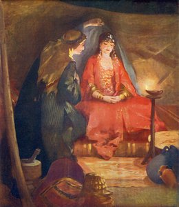 Le marié soulève le voile de la mariée - Unbekannter Künstler