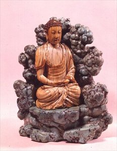 Bouddha sur un trône en matrice turquoise, dynastie Ming - Unbekannt