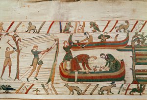 Construction de navires sous les ordres du duc Guillaume, Tapisserie de Bayeux - Unbekannt