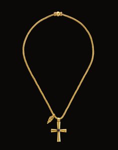 Croix en or et verre byzantine, c.5e-7e siècle - Unbekannt