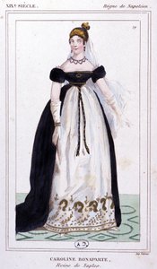 Caroline Bonaparte, c. 1810 (gravure) - Unbekannter Künstler