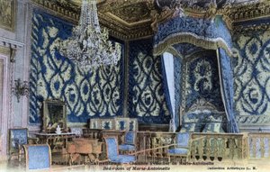Château de Fontainebleau : chambre de la reine Marie-Antoinette - Carte postale fin 19e-20e siècle - William M. Timlin