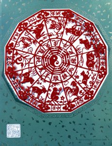 Zodiaque chinois. Découpage de papier - Unbekannter Künstler
