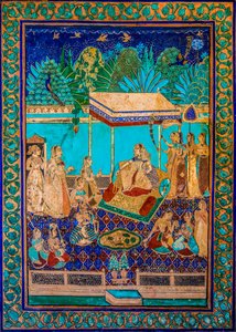 Cour de Chittra Shala avec des peintures fines virtuoses, Fort de Taragarh, Bundi, Rajasthan, Inde, Asie - Unbekannter Künstler