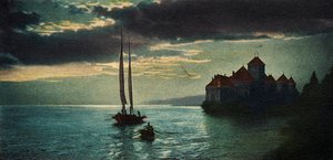Château de Chillon - le château sur le lac Léman (près de Montreux) - Unbekannter Künstler