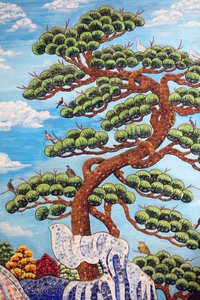 Pagode bouddhiste Chua Buu Dai Son. Arbre. Danang. Vietnam