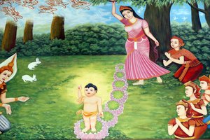 Temple bouddhiste Chua Tu Quang. Prince Siddhartha Gautama, Bouddha enfant. On dit que l