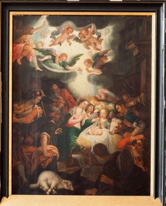 Église (Basilique Notre-Dame de Tongre). Intérieur. Triptyque. La naissance. - Unbekannter Künstler