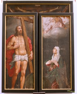 Église Saint-Martin. Intérieur. Triptyque. La Crucifixion. - Unbekannter Künstler