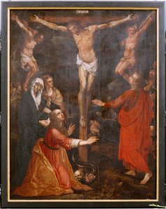 Église Saint-Martin. Intérieur. Triptyque. La Crucifixion