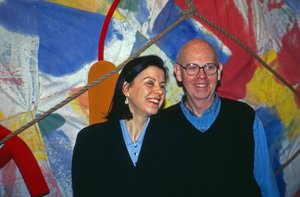 Claes Oldenburg, artiste pop suédois, avec sa femme Coosje van Bruggen à Bonn, Allemagne 1996 - Unbekannter Künstler