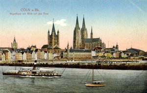 Cologne Allemagne début du 20e siècle (carte postale)